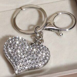 Heart Rhinestone Bag/Purse Charm/Keychain